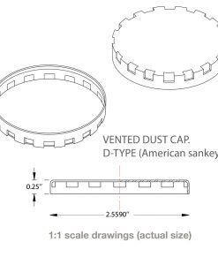 technical details on D type American Sankey vented keg caps