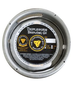 custom 2 color keg collar printed on tag stock no adhesive placed on a sixth barrel keg