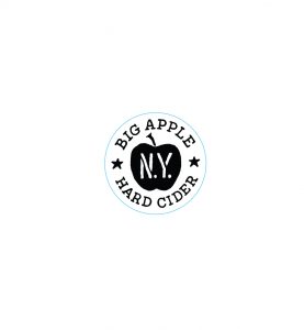 Big Apple Hard Cider promotional sticker printed 1 color