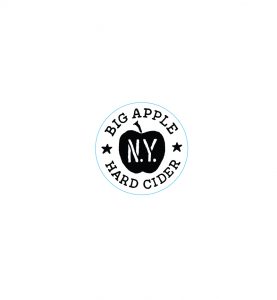 Big Apple Hard Cider promotional sticker printed 1 color