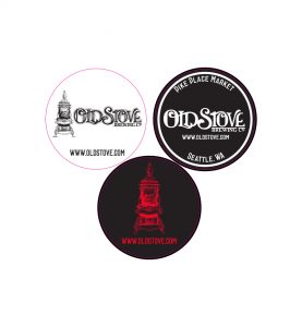 Old Stove Brewing Company promotional sticker set