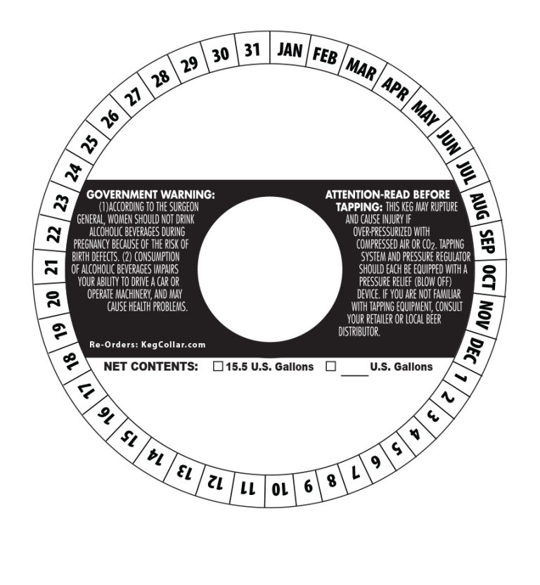 GENERIC – 7″ Keg Collars NO Adhesive | KegCollar.com