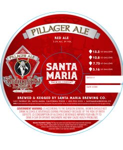 custom printed 4 color digital sample for Santa Maria Brewing Company