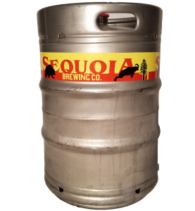 full color digital keg wrap printed for Sequoia Brewing wrapped around a 1/2 barrel keg