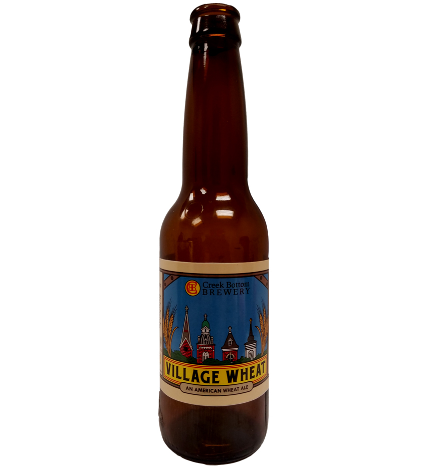 custom printed 4 color bottle label printed for Creek Bottom Brewing