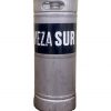 custom printed black and white keg wrap printed for Veza Sur Brewing Co. installed on 1/6 barrel