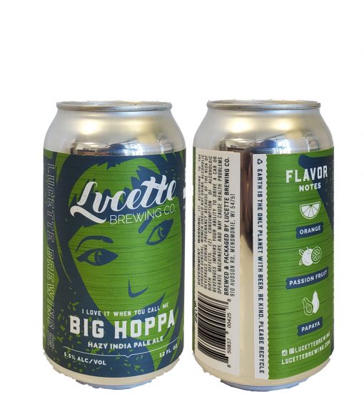 custom printed 3.625 x 8 full color 12 oz can label applied to a 12 oz beer can