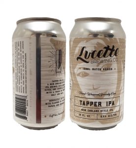 custom full color 12 oz. beer can labels printed digital for Lucette Brewing Co.