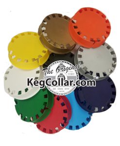 tamper evident keg caps in a collage showing each of 10 colors