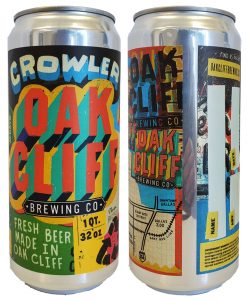 custom full color 5.875" x 10" crowler label applied to 32 oz crowler can