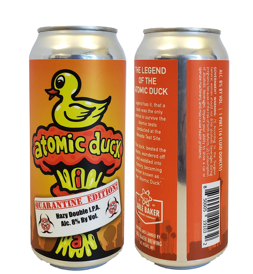 16 oz 5 x 8 label printed full color applied to 16 oz beer can