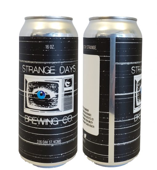 custom 5 x 8 16 oz can label printed full color and applied to 16 oz aluminum beer can