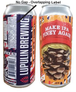16 oz can with label applied showing .125