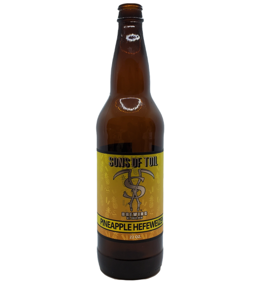 3.625" x 8.00" label placed on a 22 oz. bomber bottle printed full color