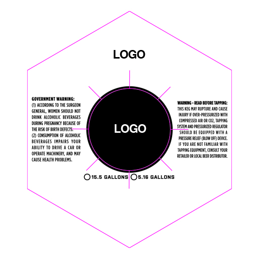 background for custom keg collar background option 16 black and white printing with hexagon shape