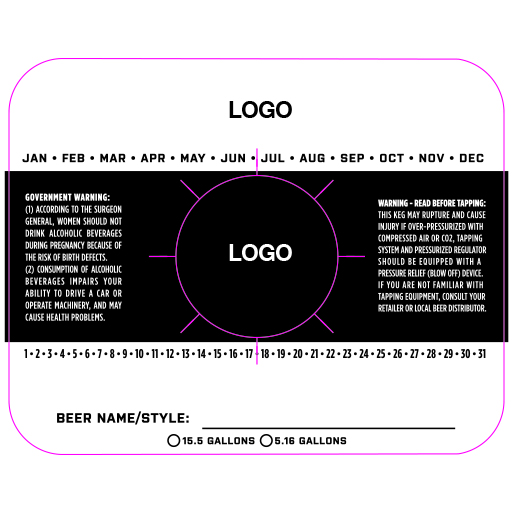 background for custom keg collar background option 17 black and white printing with rectangle shape