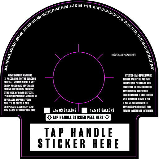 background for custom keg collar background option 21 black and white printing with custom shape and ability to add tap handle stickers