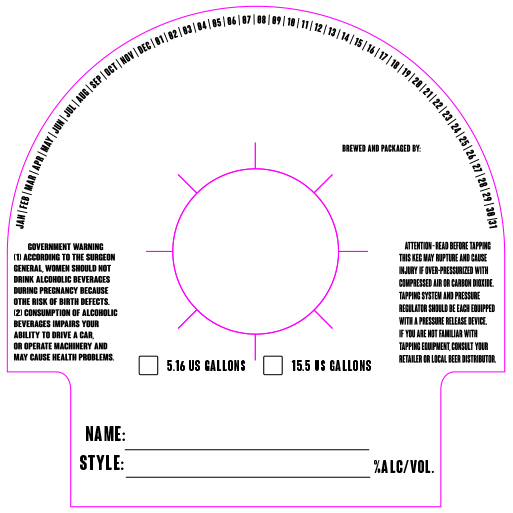 background for custom keg collar background option 22 black and white printing with custom shape and ability to add tap handle stickers