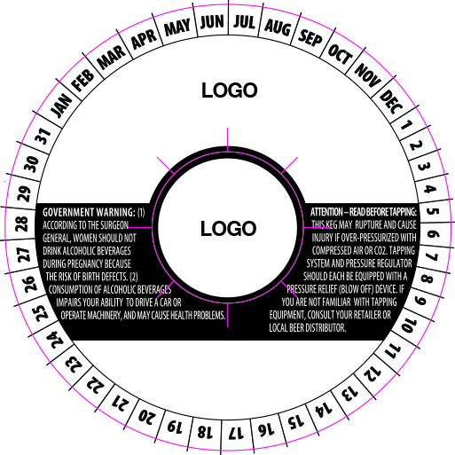 background for custom keg collar background option 4 black and white printing with date ring and government warnings
