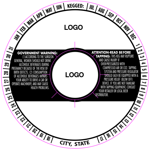 background for custom keg collar background option 8 black and white printing with date ring and government warnings