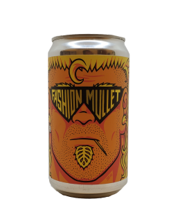 750 ml or 25.3 oz. custom printed crowler label placed on a can - frontside of the label on the can showing the gap when wrapped around the can