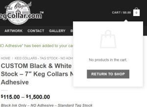 image showing empty shopping cart